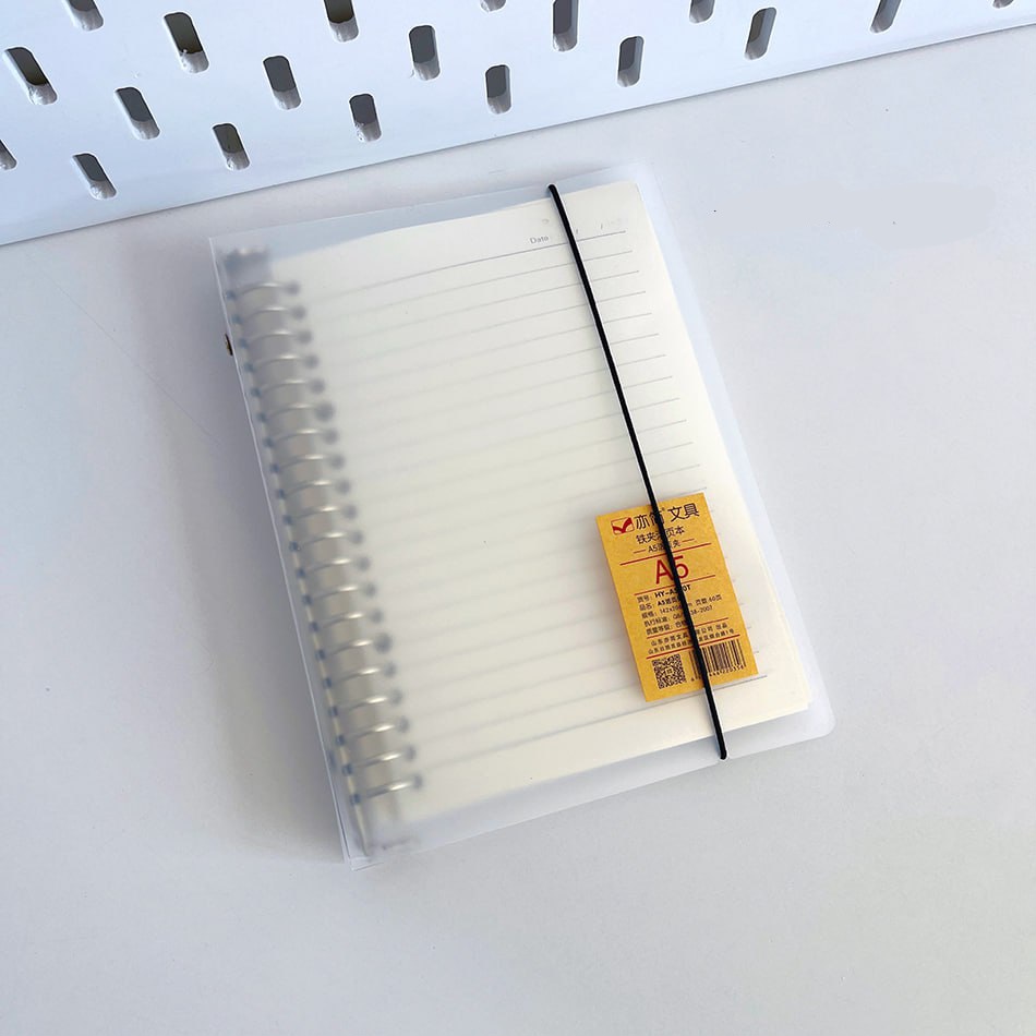 کلاسور 20 حلقه فلزی A5 شفاف مینیمال